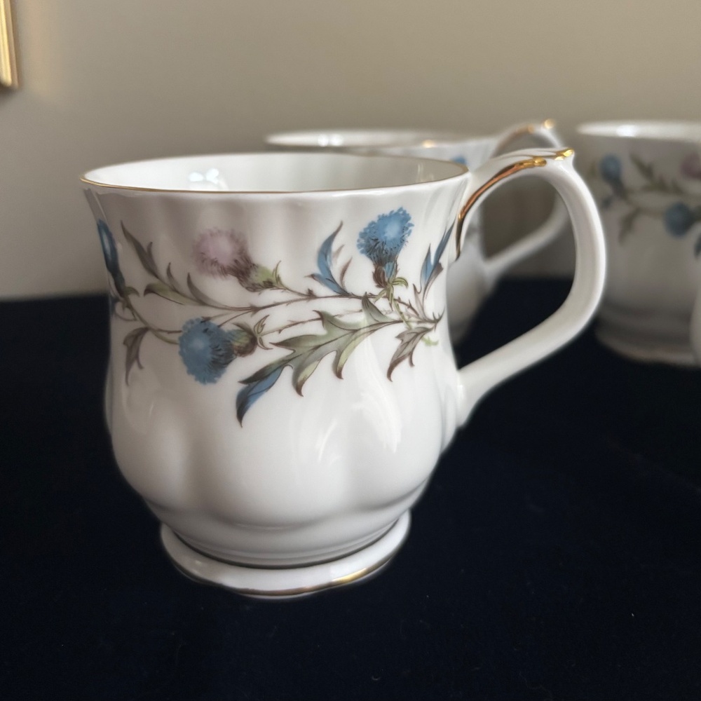 Six Royal Albert Brigadoon Coffee Mugs - Picture 2 of 4
